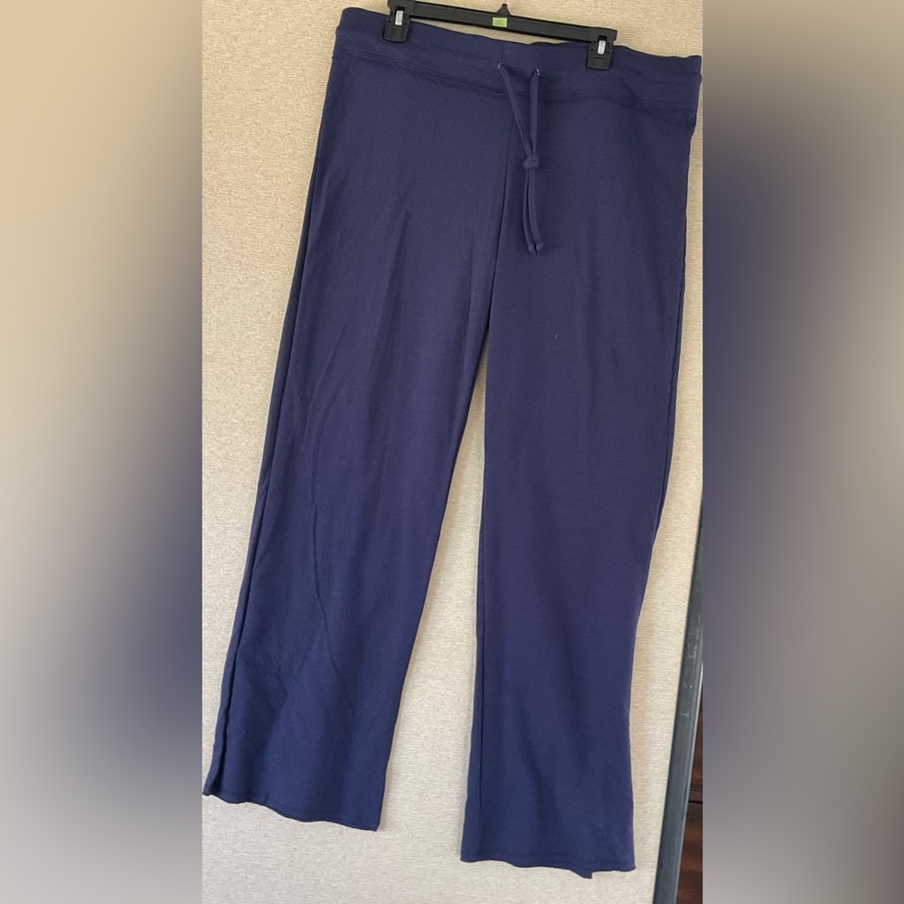 Nordstrom Navy Blue Wide-Leg Drawstring Lounge Pants
